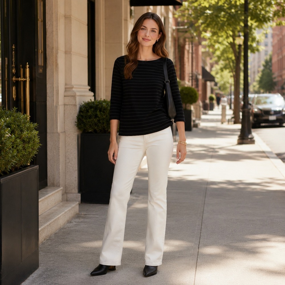 LAUREN RALPH LAUREN Womens New Top Blouse MEDIUM Black Velvet‎ Burnout Stripe